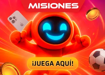 Pieza cuadrada de la sección de misiones con la mascota de la marca.