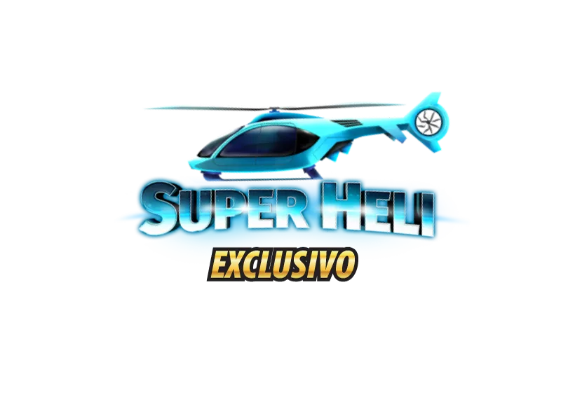 Pieza de un juego exclusivo de casino con estética de helicóptero sobre fondo oscuro.